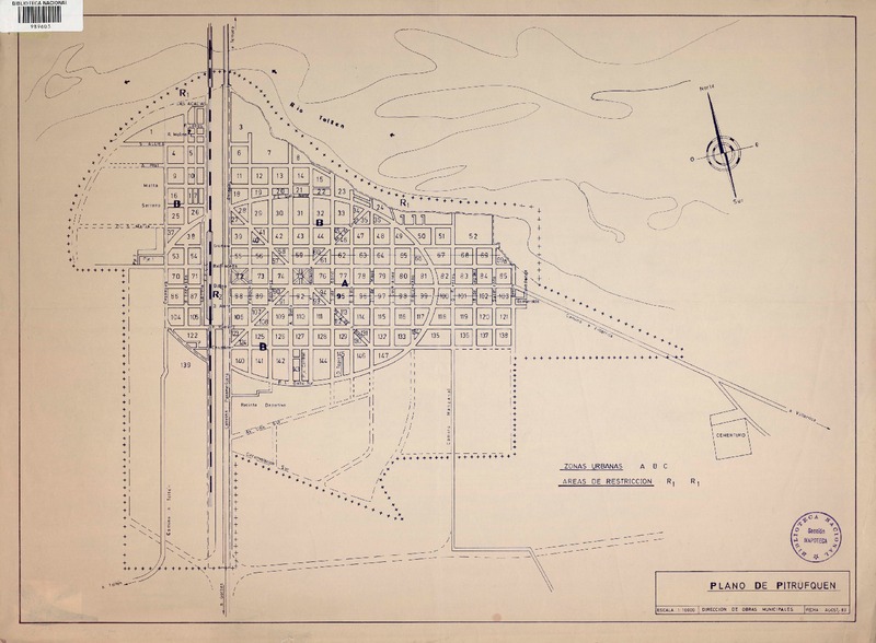 Plano de Pitrufquén  [material cartográfico] Dirección de Obras Municipales.