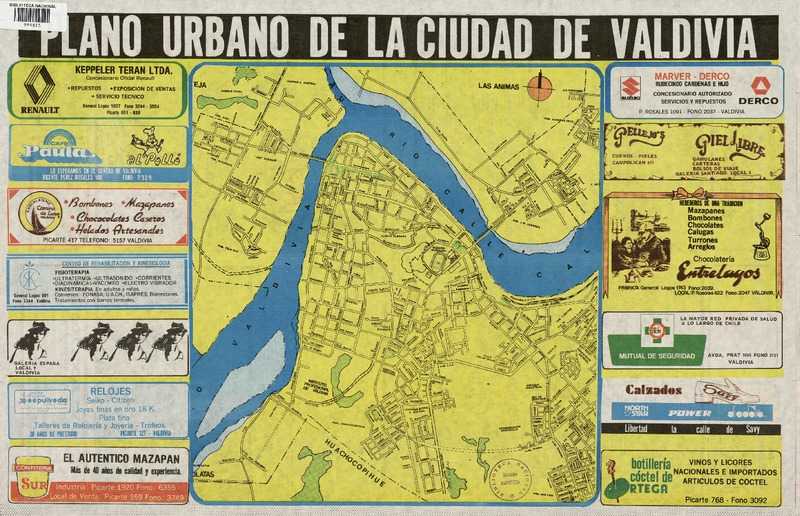 Plano urbano de la ciudad de Valdivia  [material cartográfico]