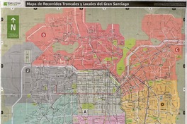 Transantiago informa Mapa de recorridos troncales y locales del gran Santiago [material cartográfico] :