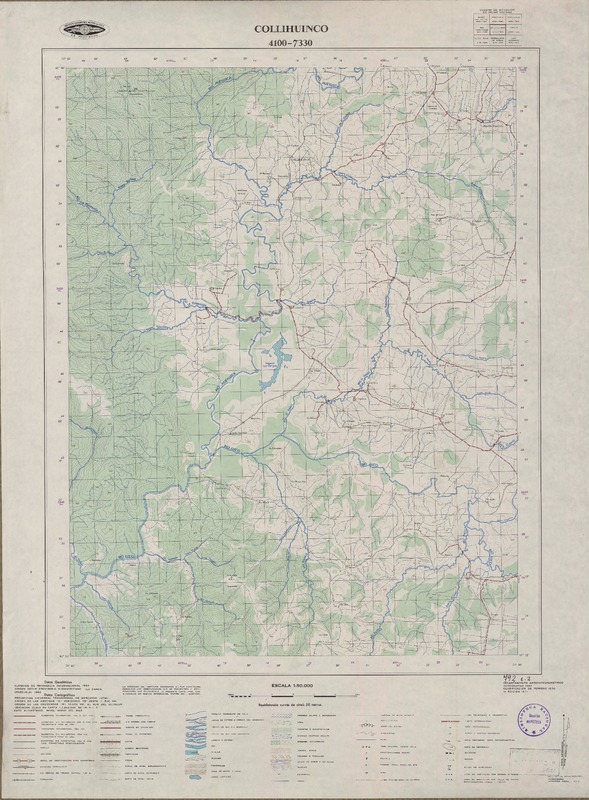 Collihuinco 4100 - 7330 [material cartográfico] : Instituto Geográfico Militar de Chile.