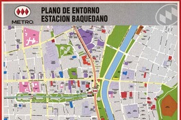 Plano de entorno Estación Baquedano  [material cartográfico] [Dirección General de Metro]