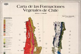 Carta de las formaciones vegetales de Chile  [material cartográfico] Víctor Quintanilla Pérez.