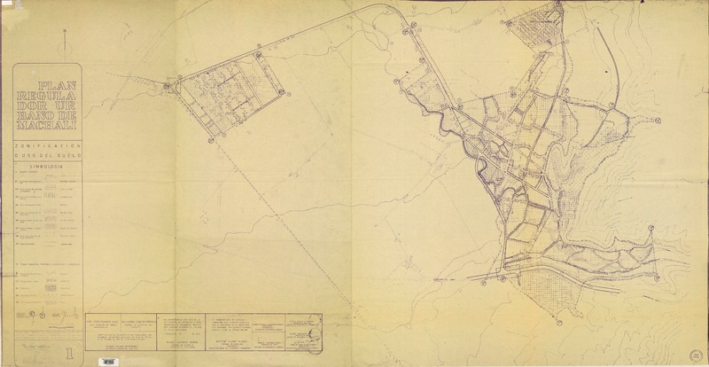 Plan regulador urbano de Machalí  [material cartográfico] I. Municipalidad de Machalí. Jorge Kolbach Lillo, arquitecto.