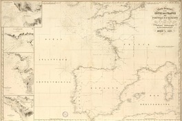 Carte générale des côtes de France de Portugal & D'Espagne dressée d'après les documents les plus récents [material cartográfico] : par Robiquet hydrographe.