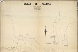 Ciudad de Valdivia dibujo S. Cárdenas M. Oficina Planificación Urbana. [material cartográfico]
