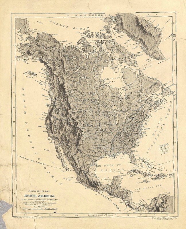 Photo relief map North America  [material cartográfico] by Henry F. Brion and Edmund McClure M.A.