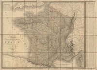 Carte physique, administrative et routiere de la France indiquant aussi la navigation interieure du Royaume [material cartográfico] : par A .H. Brue.