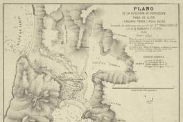 Plano de la albúfera de Vichuquen, Rada de LLico i lagunas Torca i Agua Dulce.