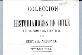 Historiadores de Chile i de documentos relativos a la Historia Nacional Tomo VII. Historia de la Compañía de Jesús en Chile (1593-1736)