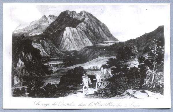 [Travesía de Humboldt en 1801 por el Valle de Cauca, Cordillera de Los Andes. Colombia]