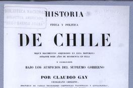 Atlas de la Historía física y política de Chile de Claudio Gay, MDCCCXLIV