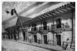 [Edificio de la esquina de la calle Merced con Estado, Santiago 1925]