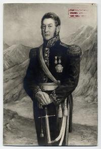 [General José de San Martín, retrato de cuerpo entero parado, con uniforme]