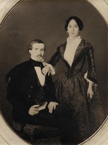 [Retrato oval de Diego Barros Arana y señora, Rosalía Izquierdo Urmeneta]