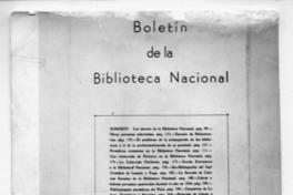 Boletín de la Biblioteca Nacional [del Perú] Lima, Enero de 1945