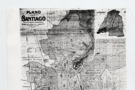 Plano de Santiago, división polícial y administrativa, prefectura de Santiago, Confeccionado Orden de la Dirección General de Carabineros por la Prefectura de Santiago, año 1934