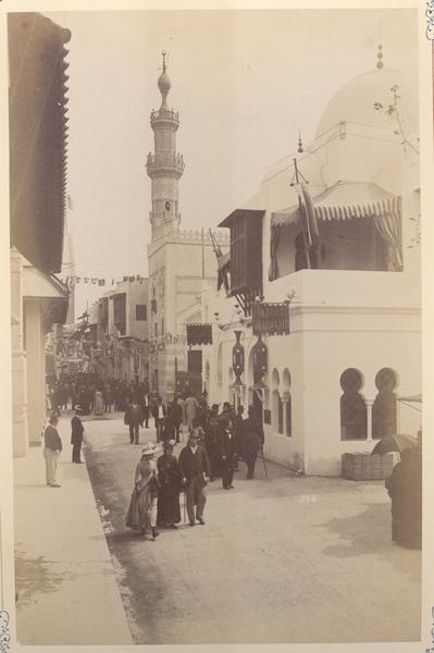 [Album de la Exposición Universal de París de 1889] : Recorrido por un barrio marroquí, "Historia de la Habitación"]