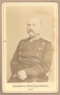 [General Hugo Ewald Graf Von Kirchbach, retrato de medio cuerpo con uniforme]