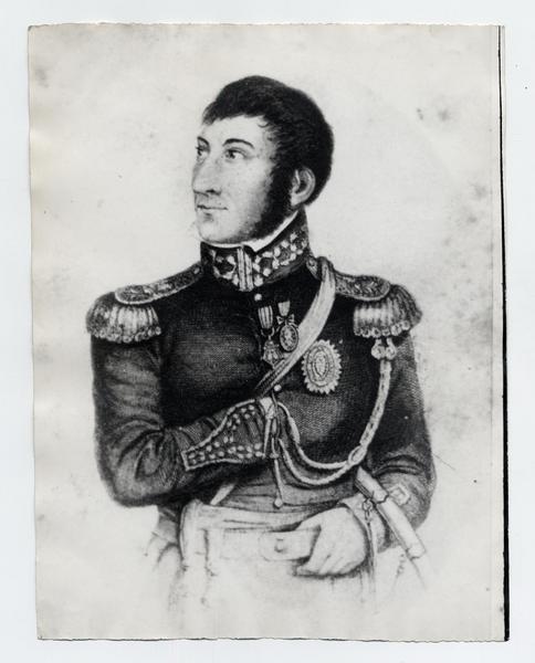 [José de San Martín, retrato de medio cuerpo con uniforme]