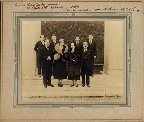[Emilio Bello Codesido, su señora, Elisa Balmaceda y otros, durante la visita a la Unión Panamericana, en Washington]