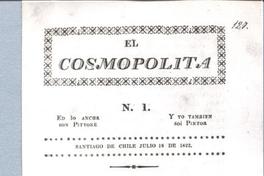 El Cosmopolita N. 1. Consideraciones generales de política
