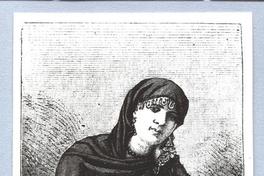 [Retrato de una mujer joven, cubierta con un manto que envuelve su cabeza]