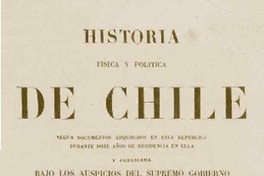 Historia [de Chile] por Claudio Gay.