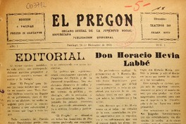 El Pregón (Santiago, Chile : 1933)
