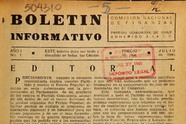 Boletín informativo (Santiago, Chile : 1940)
