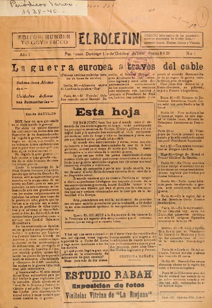 El Boletín (Puerto Aisen, Chile : 1939)