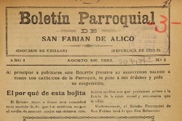 Boletín Parroquial de San Fabián de Alico.