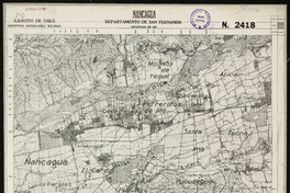 Nancagua Departamento de San Fernando [material cartográfico] : Ejército de Chile. Instituto Geográfico Militar.