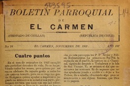 Boletin Parroquial de El Carmen y Pemuco.
