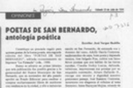 Poetas de San Bernardo  [artículo] José Vargas Badilla.