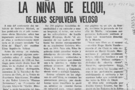 La niña de Elqui  [artículo] José Vargas Badilla.