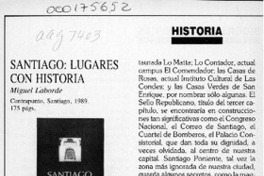 Santiago, lugares con historia  [artículo].