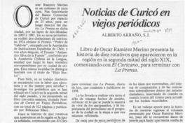 Noticias de Curicó en viejos periódicos  [artículo].