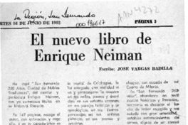 El nuevo libro de Enrique Neiman  [artículo] José Vargas Badilla.
