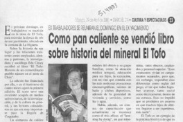 Como pan caliente se vendió libro sobre historia del mineral El Tofo