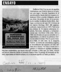 Santiago a comienzos del siglo XIX  [artículo] Rodrigo Pinto