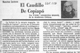 El caudillo de Copiapó  [artículo] Fidel Araneda Bravo.