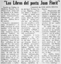 Los libros del poeta de Juan Florit"