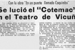 Se lució el "Cotemac" en el teatro de Vicuña.