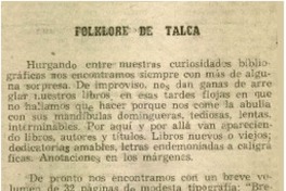 Folflore de Talca