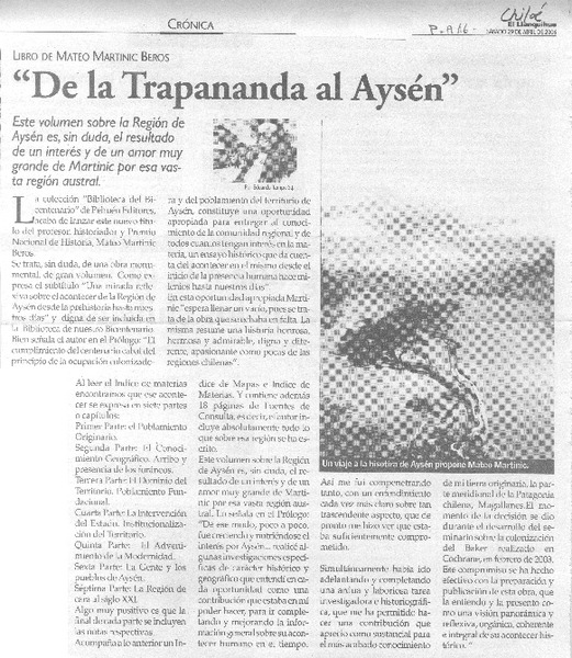 "De la Trapananda al Aysén"