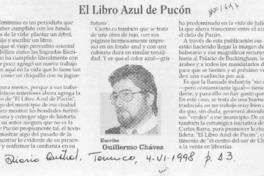 El libro azul de Pucón  [artículo] Guillermo Chávez.