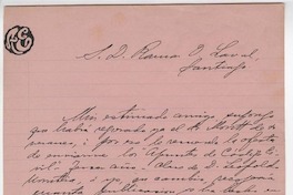 [Carta] 1904 mar. 15, Antofagasta, Chile [a] Ramón Laval