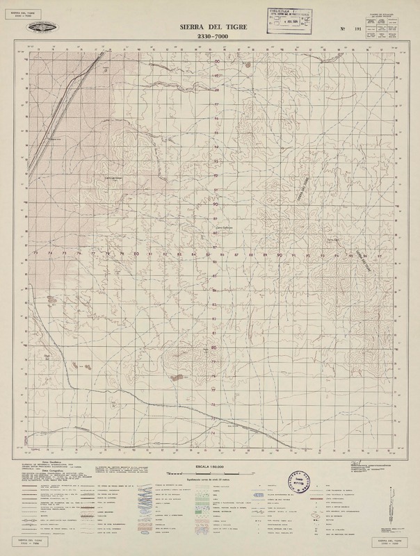 Sierra del Tigre 2330 - 7000 [material cartográfico] : Instituto Geográfico Militar de Chile.
