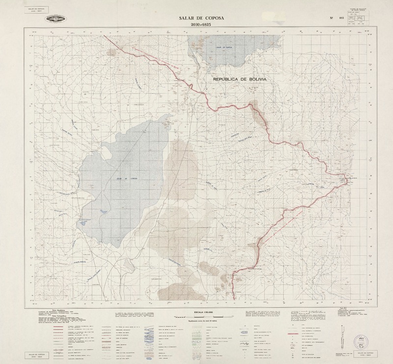 Salar de Coposa 2030 - 6825 [material cartográfico] : Instituto Geográfico Militar de Chile.