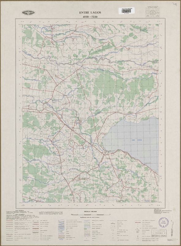 Entre Lagos 4030 - 7230 [material cartográfico] : Instituto Geográfico Militar de Chile.